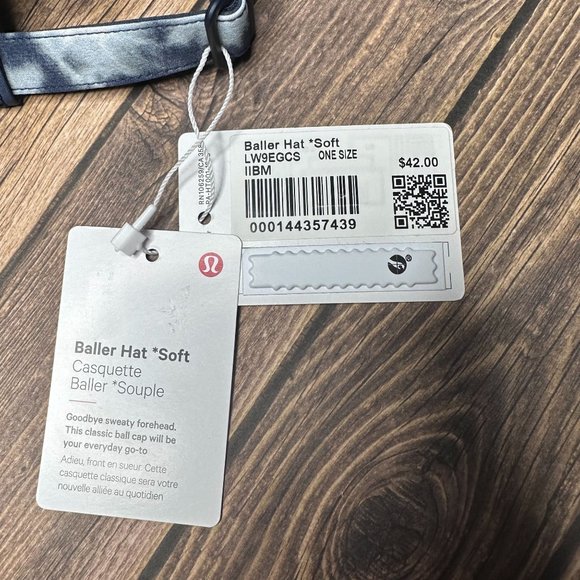 Lululemon Baller Hat Soft Adjustable NWT One Size (Indigo Ice Print Blue Multi) - Picture 12 of 13